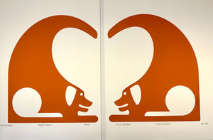 "Heartfelt Hounds" art print duo, 9"x12" or 16"x20"