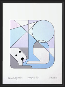 “Moonyside Pup" art print, 9"x12" or 16"x20"