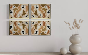 “Beagleflage” art print quad, 9"x12" or 16"x20"