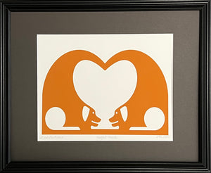 "Heartfelt Hounds" art print single, 9"x12" or 16"x20"