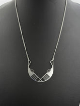 "Whiskers" cat pendant and chain, steel or gold-plated