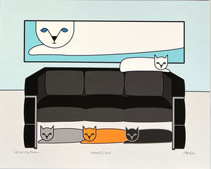 "Undercats" art prints, size options
