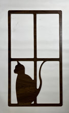 "Cat At the Window" Wall Sculpture, 12" x 21"